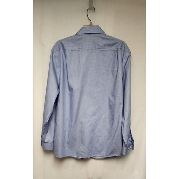 TOMMY HILFIGER SLIM-FIT NON-IRON BUTTON-DOWN SHIRT SIZE 16.5(32-33) COLOR BLUE - Picture 2 of 5